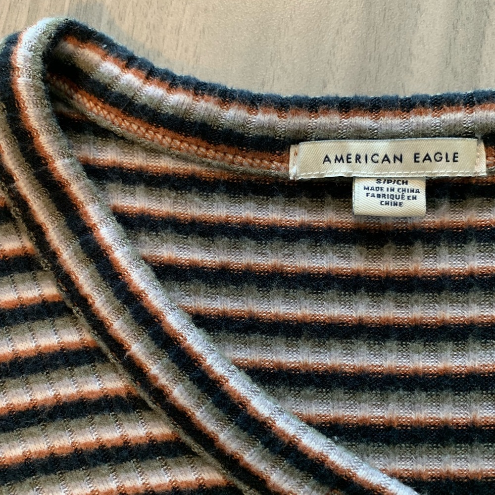 Long Sleeve American Eagle Striped Dress (S)